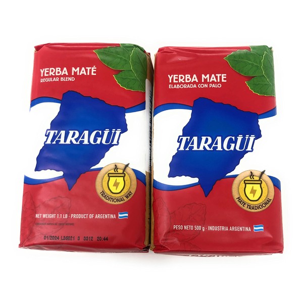 Taragui Yerba Mate Con Palo 1.1lbs 2pack