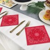 40Pcs Red Bandana Western Party Napkins 3 Ply Red bandanas
