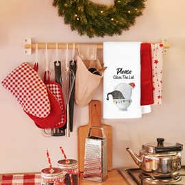 Jvpke Merry Christmas Cat Towel for Bathroom, Cat Decor, Cat Towels for Cat Lovers, Cat Funny Hand Towels for Bathroom, Cat Bathroom Decor, Cat Gifts for Women Cat Lovers, 16x24 in