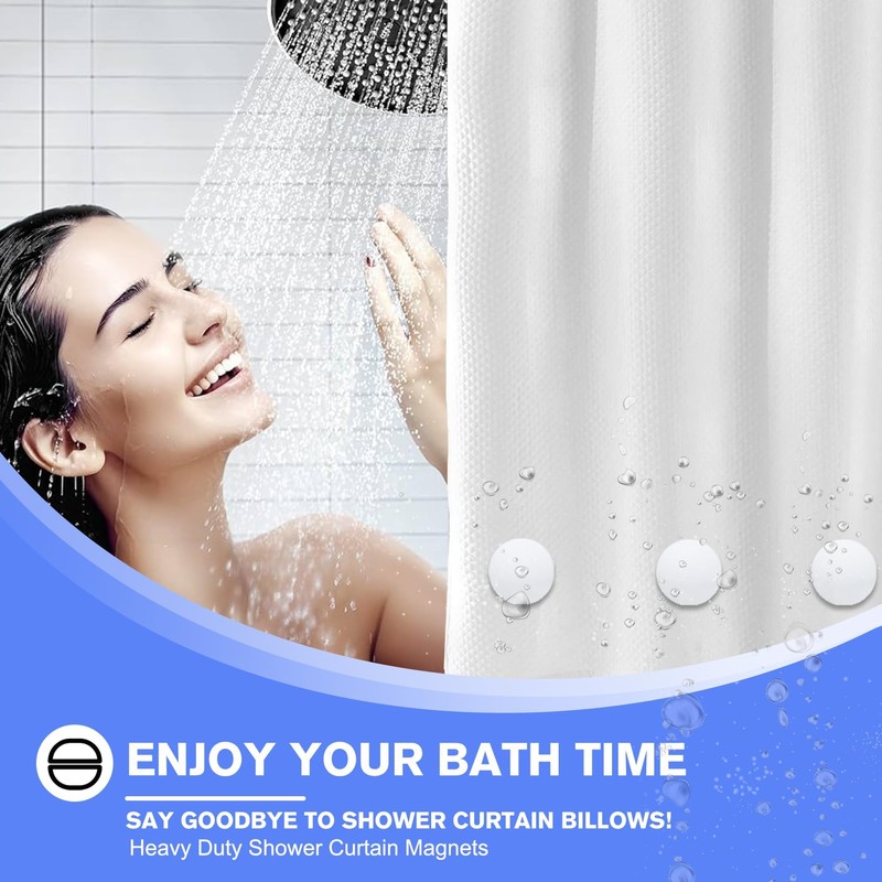 8 Pcs Shower Curtain Weights - 360° Silicone Wrapped, Rustproof