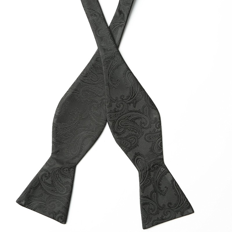 KissTies - Pajarita de boda de cachemira, Negro -, Talla