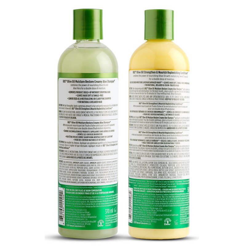 ORS Olive Oil Creamy Aloe Shampoo & Replenishing Conditioner with