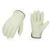 Vgo... 1-Pair Ulined Safety Pigskin Leather Work Gloves Men, Rigger