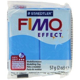 STAEDTLER Fimo Soft Polymer Clay 2 Ounces-8020-374 Transparent Blue