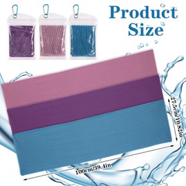Meng Jiaran 3 Pack Cooling Towels Microfiber Sport Ice Towel Quick Dry Cool Towel Sweat Towel Dry Ice Towel For Running Swimming Yoga Gym Sports