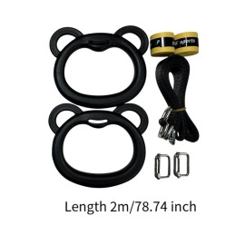 Gymnastics Rings Training Rings Nonslip Handle Easy Installation Bar Attachment