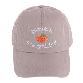 David & Young Women's Pumpkin Everything Stone Washed Baseball Cap, Taupe