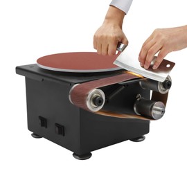 3-in-1 7 Speed 1.2x15in Mini Belt Sander Belt Disc Combo Sander Polisher Grinder for Most Kinds of Home and Handmade Equipment Black 8 * 6.3 * 4.7in