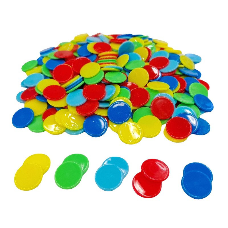 400pcs Learning Counters Chips Round Colorful 3cm Diameter Smooth Multifunctional