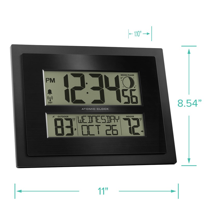 La Crosse Technology 513-75624-INT Digital Atomic Clock with Outdoor Temperature