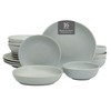 Gibson Elite Zion Mist 16 Piece Stoneware Reactive Glaze (Service