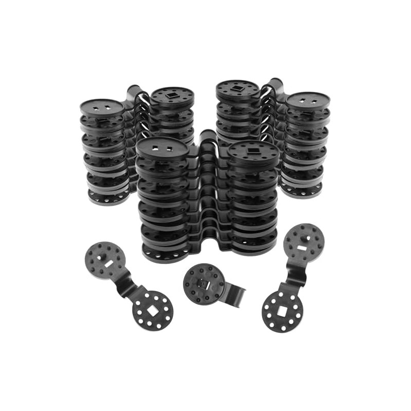 ZYLJHZ 50Pcs Shade Cloth Clips - Black Round Plastic Sun