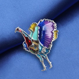 NEWEI Thanksgiving Turkey Brooch Pins for Women Girls Jacket Bag Charms Chicken Pins Jewelry Gifts (Admiral)