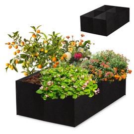 Encooldesty 3 Pack 2x2x1Ft 30 Gallons Fabric Raised Garden Bed,Garden Grow Bed,Raised Beds for Gardening,Raised Garden Beds Outdoor for Potato,Tomato,Vegetable and Fruits