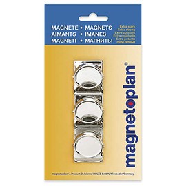 magnetoplan 16670 Magnet Clip High Gloss Silver