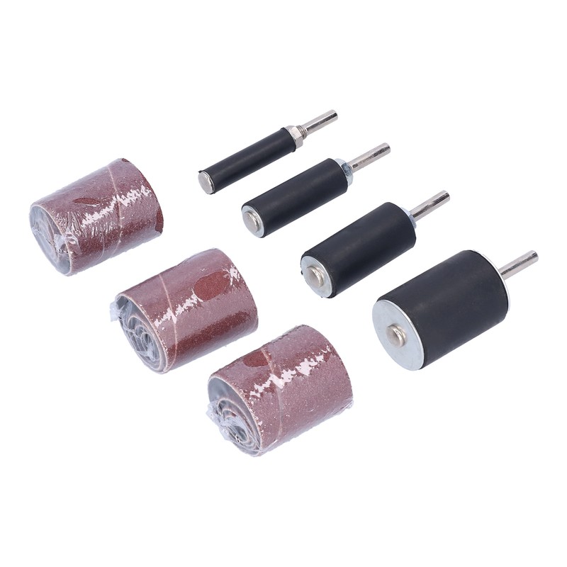 16Pcs Drum Sander 60 80 120 Grits Rust Removal Polishing