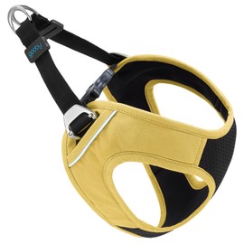 Gooby Escape Free Easy Fit Plus Harness - Miami Yellow, Small - Safe and Escape Free Dog Harness for Small Dog and Medium Dog