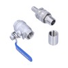 Weldless Kettle Valve Kit 1/2in BSP Ball Valve Quick Connector