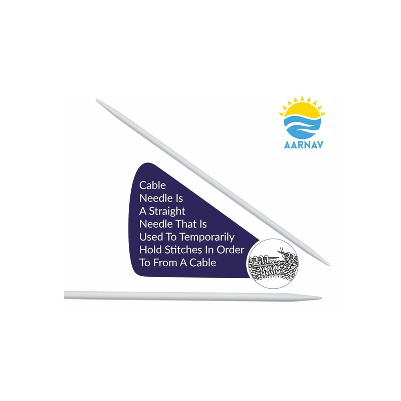 Aluminium Small Straight Cable Needle | 3-4mm | 2 Pack
