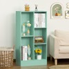 LEYAOYAO 5 Cube Bookshelf with Base,3 Tier Modern Mint-Green Kids