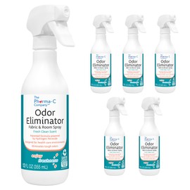 The Pharma-C Company - Odor Eliminator [6-12oz Bottles] - Bulk Fabric & Room Spray -Extra Strength Multipurpose Air Freshener & Fabric Refresher- Neutralize Deodorize