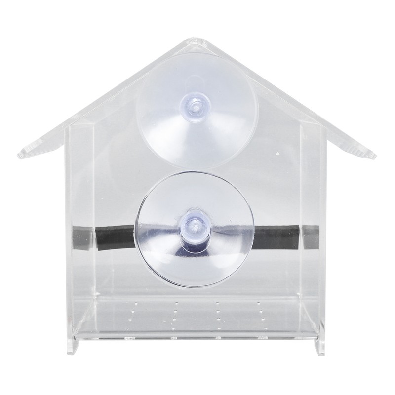 Window Bird Feeder Transparent Large Space Bird Feeder House with