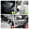 SINGARO Car Leather Center Console Cover with 2 Storage Bags,