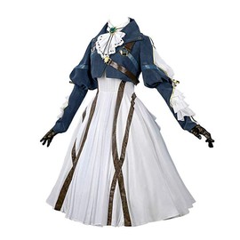 Nuoqi Violet Evergarden Cosplay Costume Womens Anime Uniforms Suit,Dark Blue,Medium
