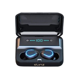 Birthday Gift Idea for Teens Elinz Bluetooth 5.0 Wireless Earbuds Earphone TWS Mini Lightweight Headphone for Men, Women with Noise Reduction Mic, IP65 Waterproof, 1 Year Warranty