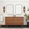 ZUIMEITIANS Modern Black Glass Wall Sconce with Super Clear Tempered