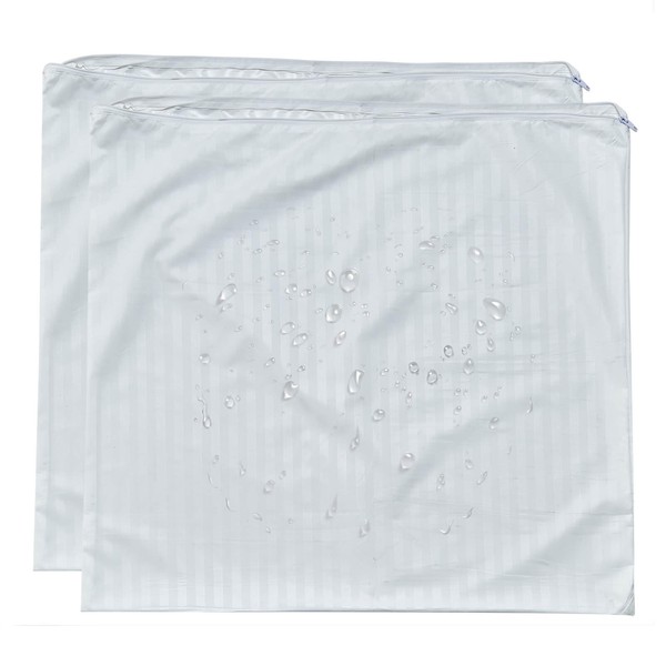 Feather Proof Euro Pillow Protectors 24x24 Set of 2 Waterproof