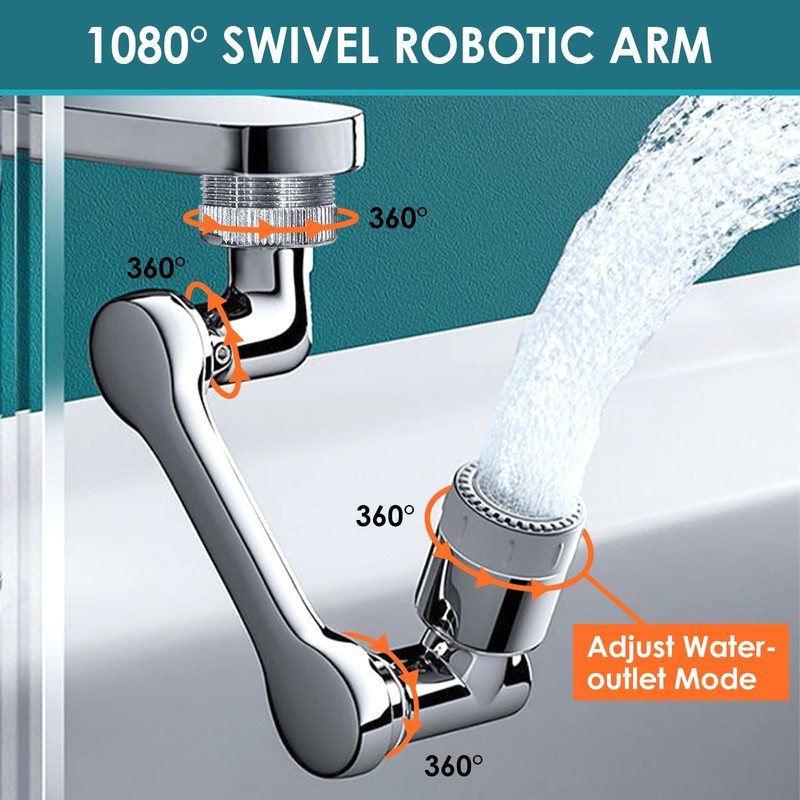 Rotating Tap Extension, Tap Extension with Water Saver, Multifunctional Extension