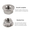RUOFENG Stainless Steel Serrated Hex Flange Lock Nuts 50pcs (M5)