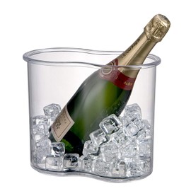 Prodyne Twin-Chill 2 Bottle Iceless Wine Cooler, Clear