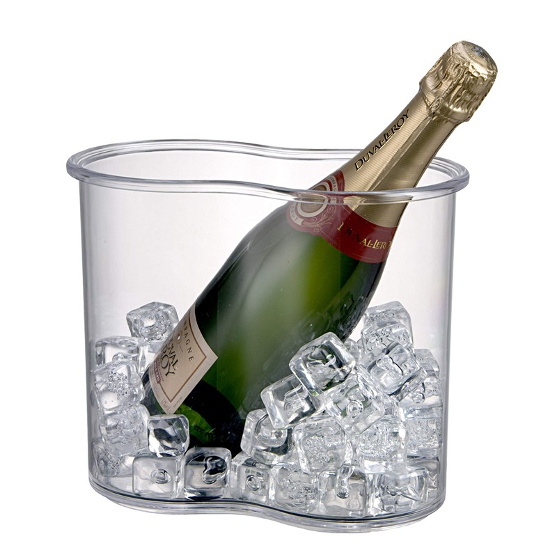 Prodyne Twin-Chill 2 Bottle Iceless Wine Cooler, Clear