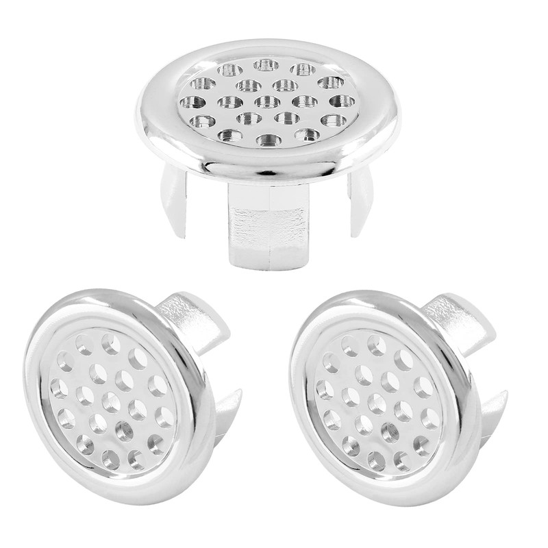 Qjaiune 3 Pack Bathroom Sink Overflow Trim Ring, Electroplating Chrome