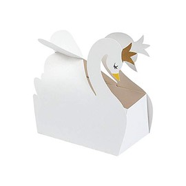 Fun Express Sweet Swan Treat Favor Box (set of 12) Birthday Party Supplies