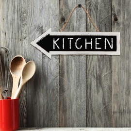 Barnyard Designs Rustic Wooden Arrow Chalkboard Sign - Arrow Sign for Weddings, Parties and More 17” x 6”