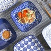 Selamica Porcelain 8-inch Square Dinner Plates, Salad Pasta Bowls, Set
