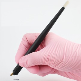 Einweg Universalhalter, biologisch abbaubare Universal Microblading-Griffe, manueller Microblading-Stift für Augenbrauen Permanent Make-up (10PCS Black)