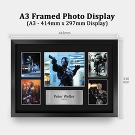 HWC Trading Peter Weller Robocop Gifts Printed Signed Autograph Picture Display for Movie Memorabilia Fans - A3 Framed