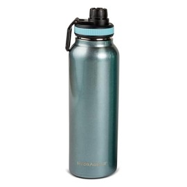 Hydragear Acme Double-Wall Stainless Steel Insulated Bottle with Easy Cary Handle and Chugger Lid - 40 Oz - Gulf Shimmer