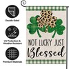 Texupday Not Lucky Just Blessed Leopard and Dots Shamrock Clovers