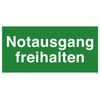 Fluchtweg Emergency Exit Sign Sticker "Notausgang freihalten" ISO 7010 |