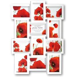 Trendi® Large Multi Aperture Picture Photo Frame Holds 12 x 6x4 Inch Photo Frames, Collage Picture Wall-Mounted frame (White)