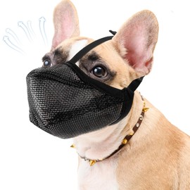 Muzzle for Large Dogs, Adjustable Breathable Pet Mask, Muzzle for Small Dogs with Velcro Fastening, for Small, Medium, Large Dog Training (S)