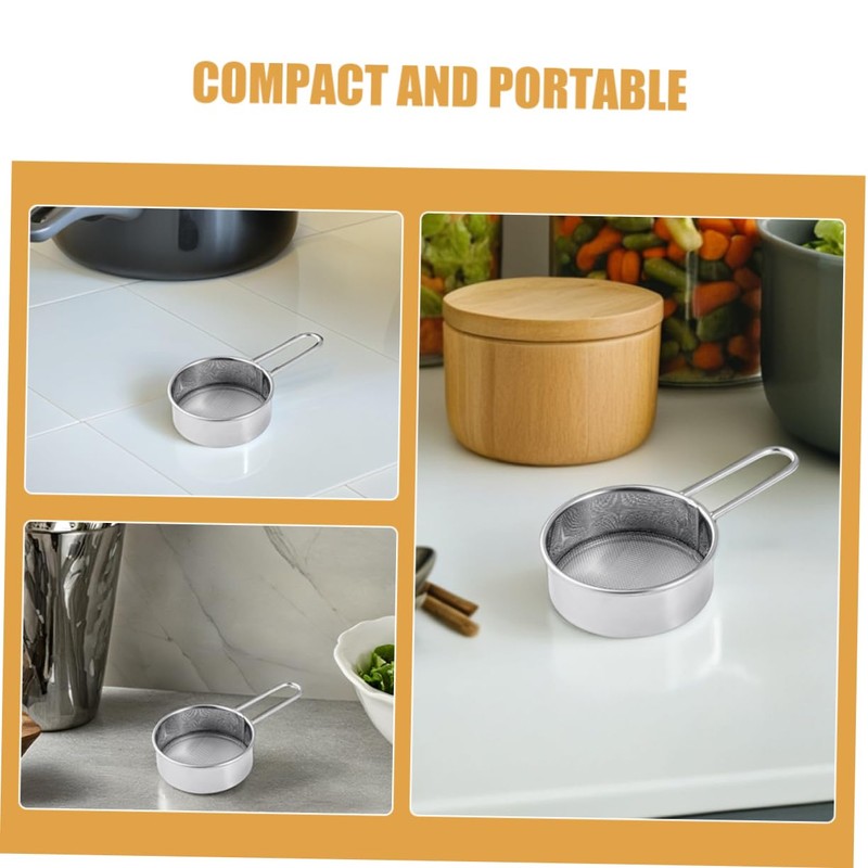 BUGUUYO 2pcs Handheld Mini Stainless Steel Flour Sifter Mesh Powder