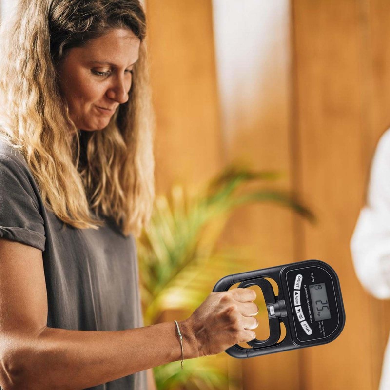 265 Lbs/120Kgs Digitaler Handkraftmessgerät, Hand Dynamometer mit LCD-Display, Elektronischer Griffkraftmessgerät,