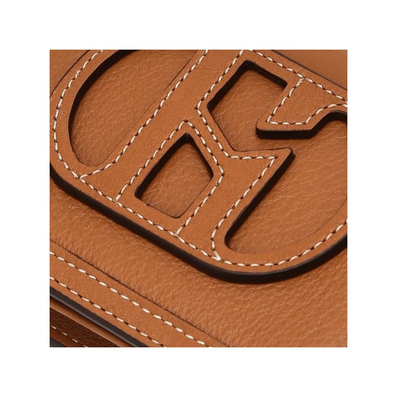 Hazzys (신세계센텀점)브라운 로고패치 소가죽 반지갑 HIWA5E530W1 (SHINSEGAE CENTUM) Brown Logo