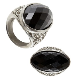Widmann ? Gothic Ring With Gemma Unisex-adult, Black, One Size, vd-wdm05720